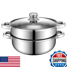 Steamer Pot 11.9" 2-Tier 304