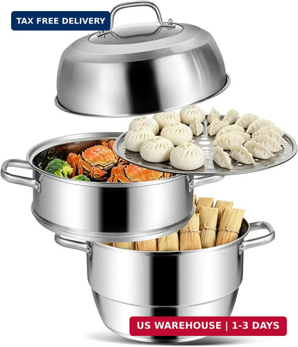 Tier induction steamer - tier, pot